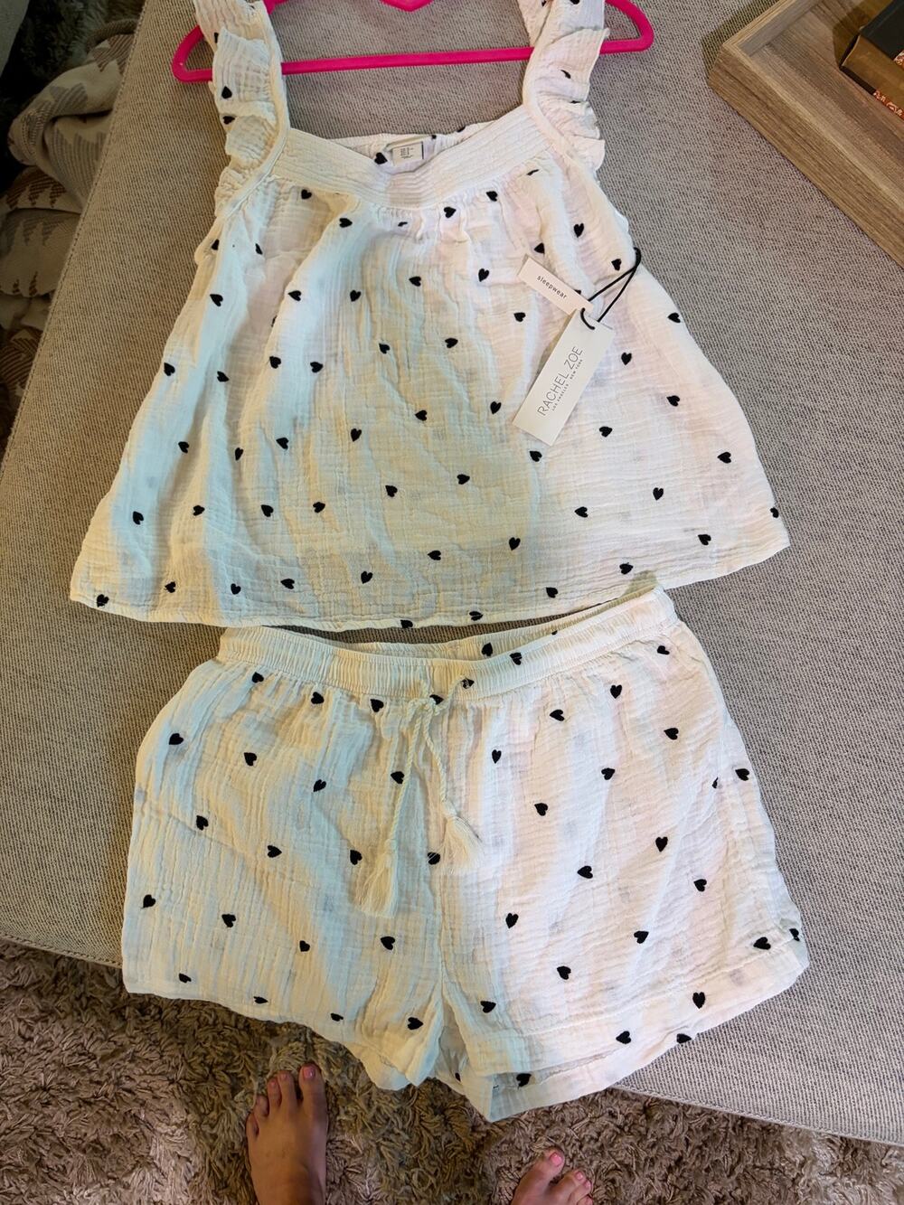 Rachel Zoe 2 piece sleepwear set. Crinkle materials NWT